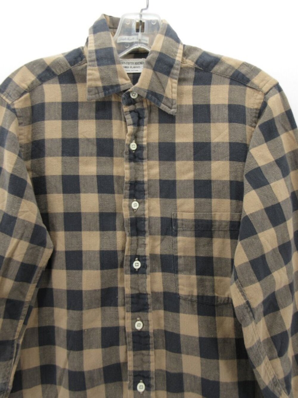 Vintage Saks Fifth Avenue Shirt Small Flannel Buffalo Plaid Heritage View 2